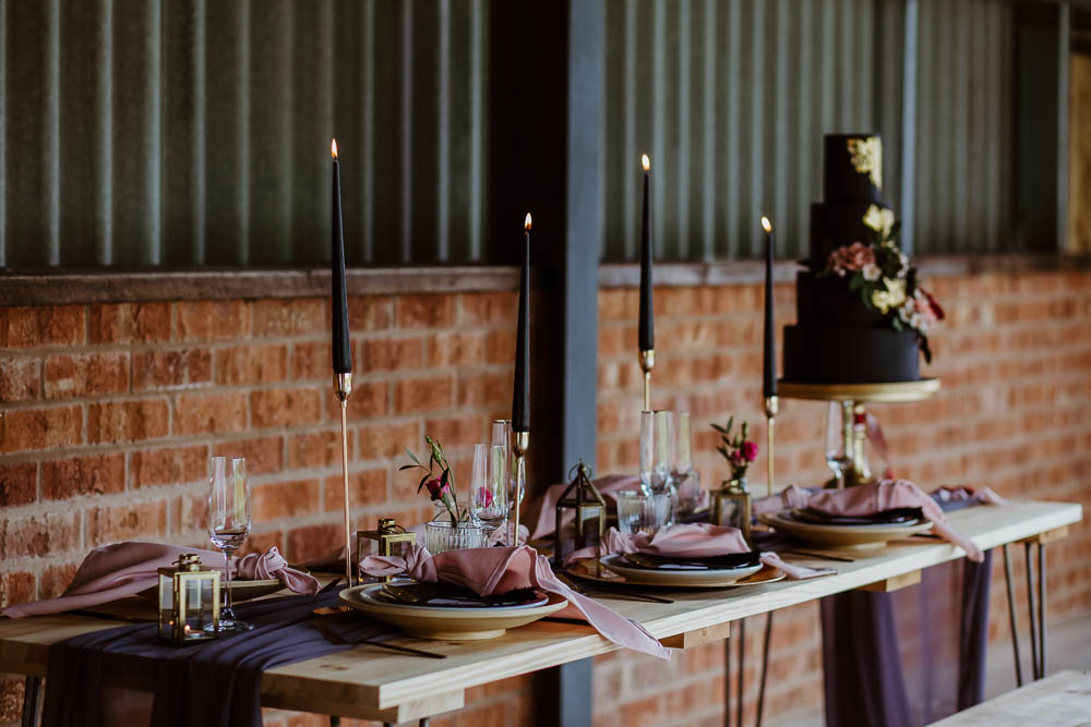 Tablescape Decor Table Silk Candles Pink Purple Decoration Giraffe Shed Wedding When Charlie Met Hannah