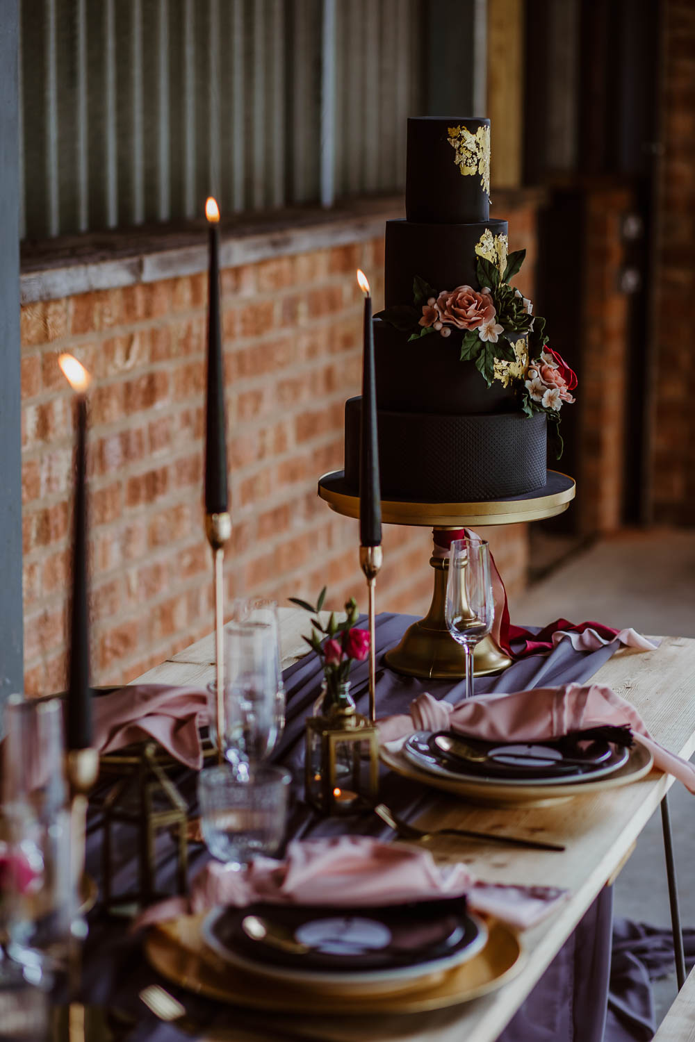 Tablescape Decor Table Silk Candles Pink Purple Decoration Giraffe Shed Wedding When Charlie Met Hannah