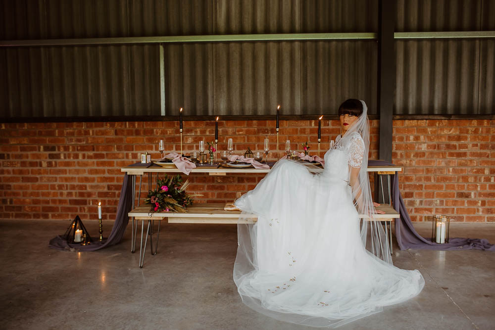 Bride Bridal Dress Gown Tulle Giraffe Shed Wedding When Charlie Met Hannah