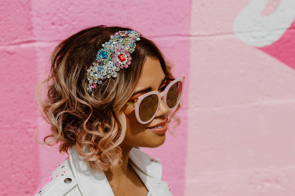 Bride Bridal Sunglasses Headband Hairpiece Giraffe Shed Wedding When Charlie Met Hannah