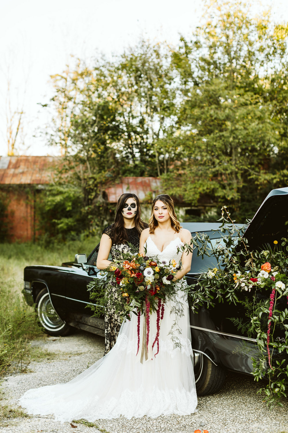 Car Transport Vintage Halloween Wedding Ideas Megan Morales Photography