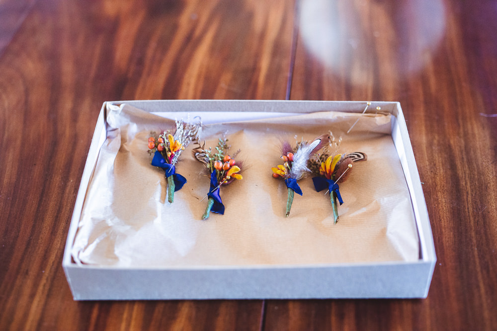Buttonholes Halloween Wedding Nicola Casey Photography