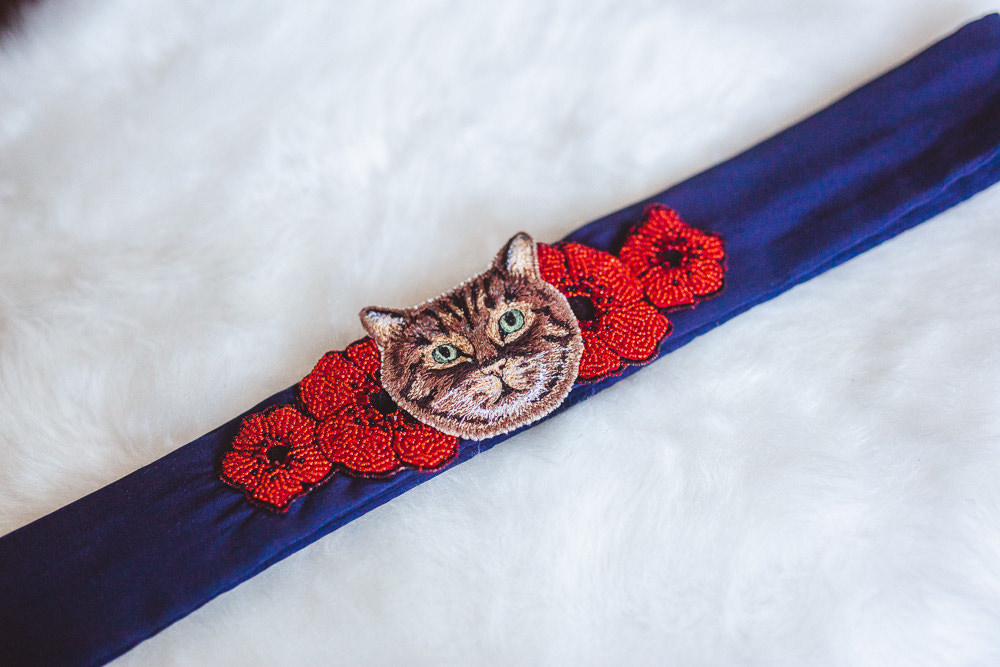 Cat Belt Bride Bridal Halloween Wedding Nicola Casey Photography