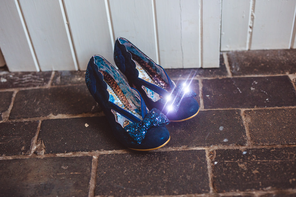 Blue Shoes Bride Bridal Halloween Wedding Nicola Casey Photography