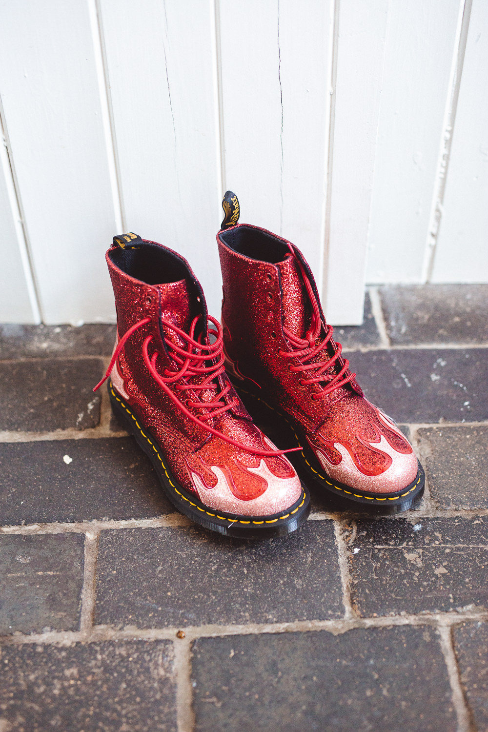 Bride Bridal Boots DMs Halloween Wedding Nicola Casey Photography