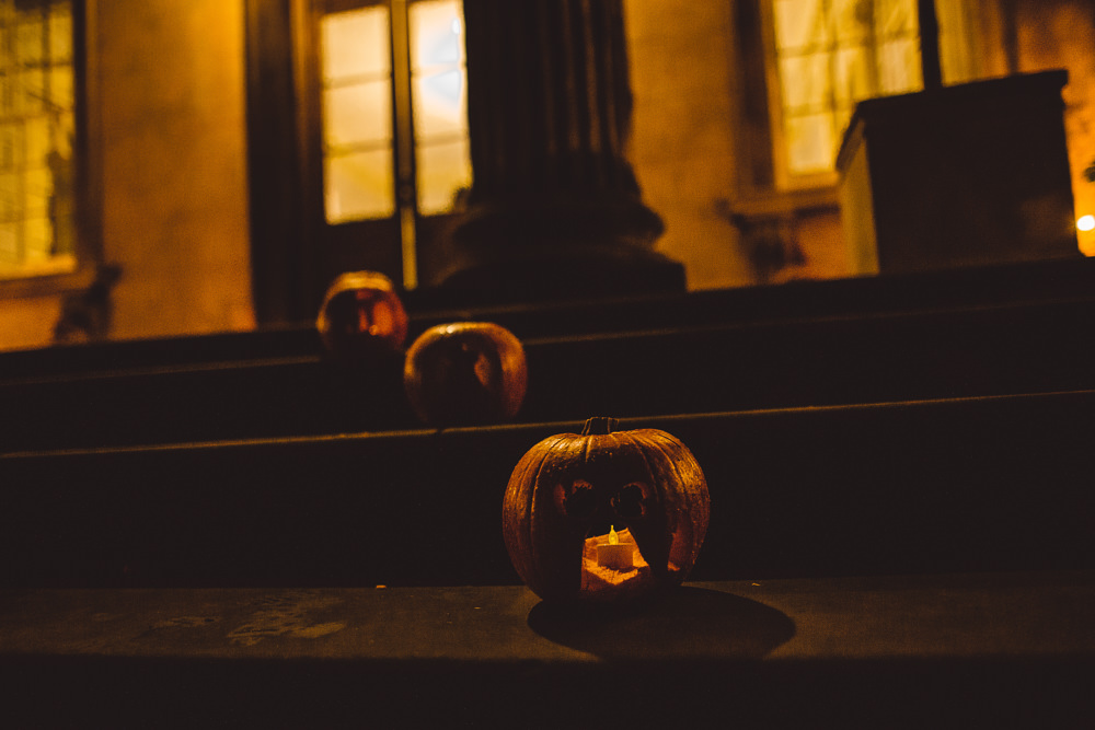 Pumpkins Decor Decorations Lanterns Halloween Wedding Nicola Casey Photography