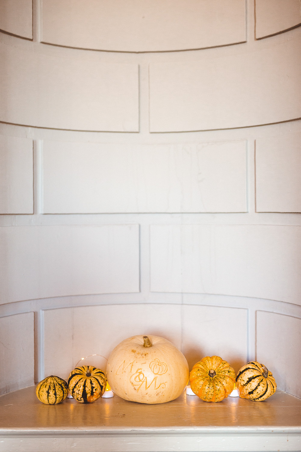 Pumpkins Decor Decorations Halloween Wedding Nicola Casey Photography