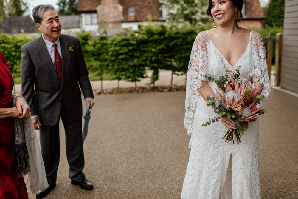 Dress Gown Bride Bridal Grace Loves Lace Verdelle Sleeves Train Henry Moore Wedding Ellie Gillard Photography