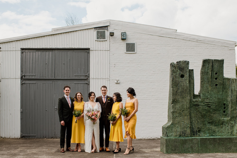 Bridesmaids Bridesmaid Dress Dresses Mustard Yellow Henry Moore Wedding Ellie Gillard Photography