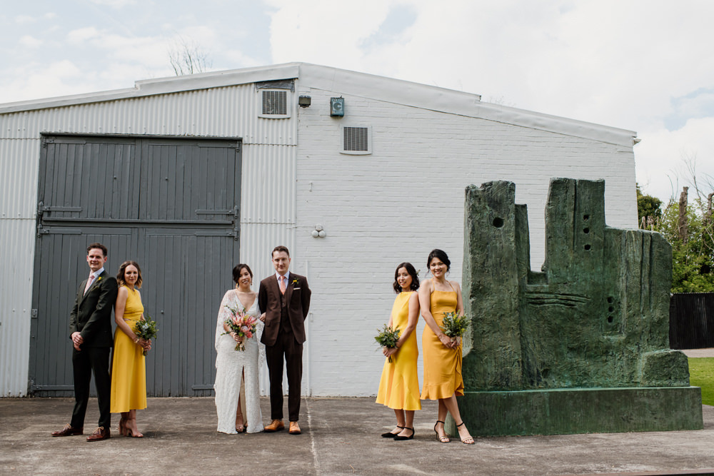 Bridesmaids Bridesmaid Dress Dresses Mustard Yellow Henry Moore Wedding Ellie Gillard Photography