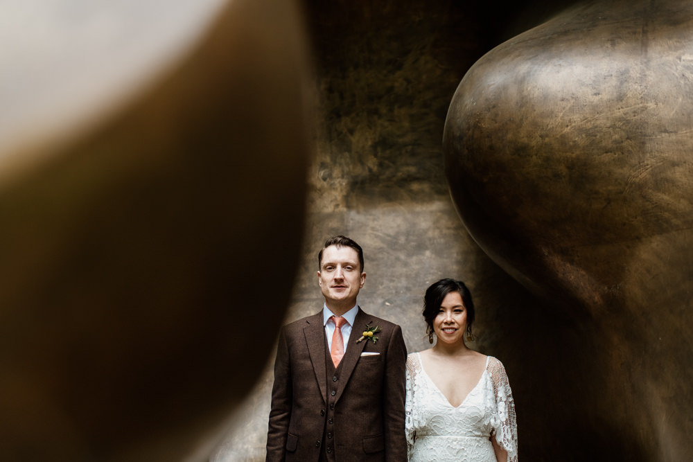 Groom Groomsmen Suit Brown Wool Henry Moore Wedding Ellie Gillard Photography