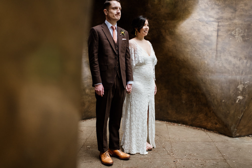 Dress Gown Bride Bridal Grace Loves Lace Verdelle Sleeves Train Henry Moore Wedding Ellie Gillard Photography