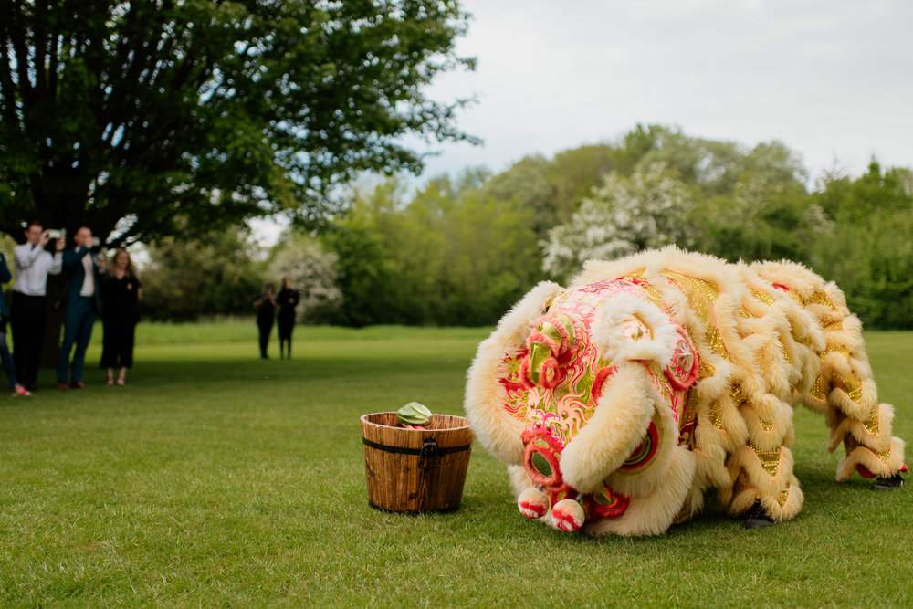 Chinese Lion Dance Henry Moore Wedding Ellie Gillard Photography
