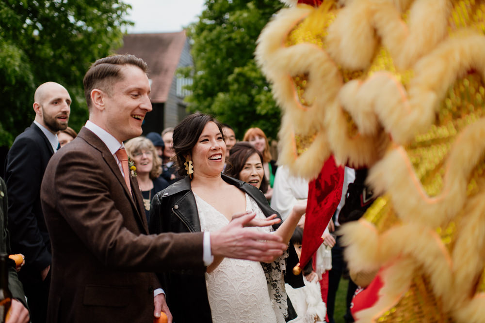 Chinese Lion Dance Henry Moore Wedding Ellie Gillard Photography