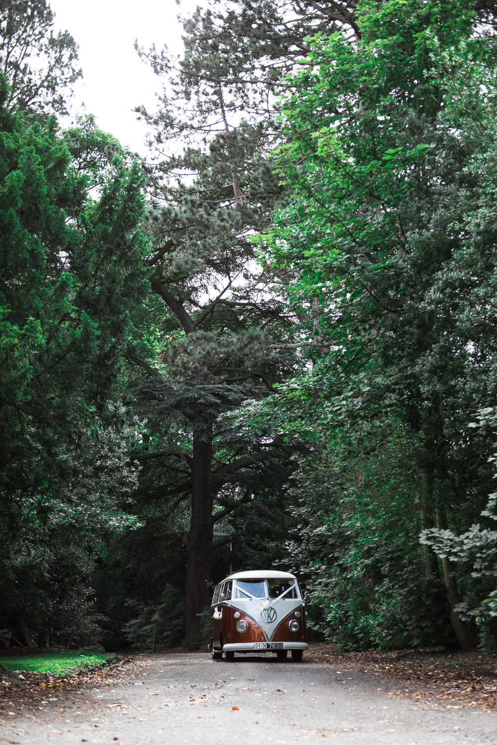 VW Camper Van Bride Bridal Transport Hexham Winter Gardens Wedding Leighton Bainbridge Photography