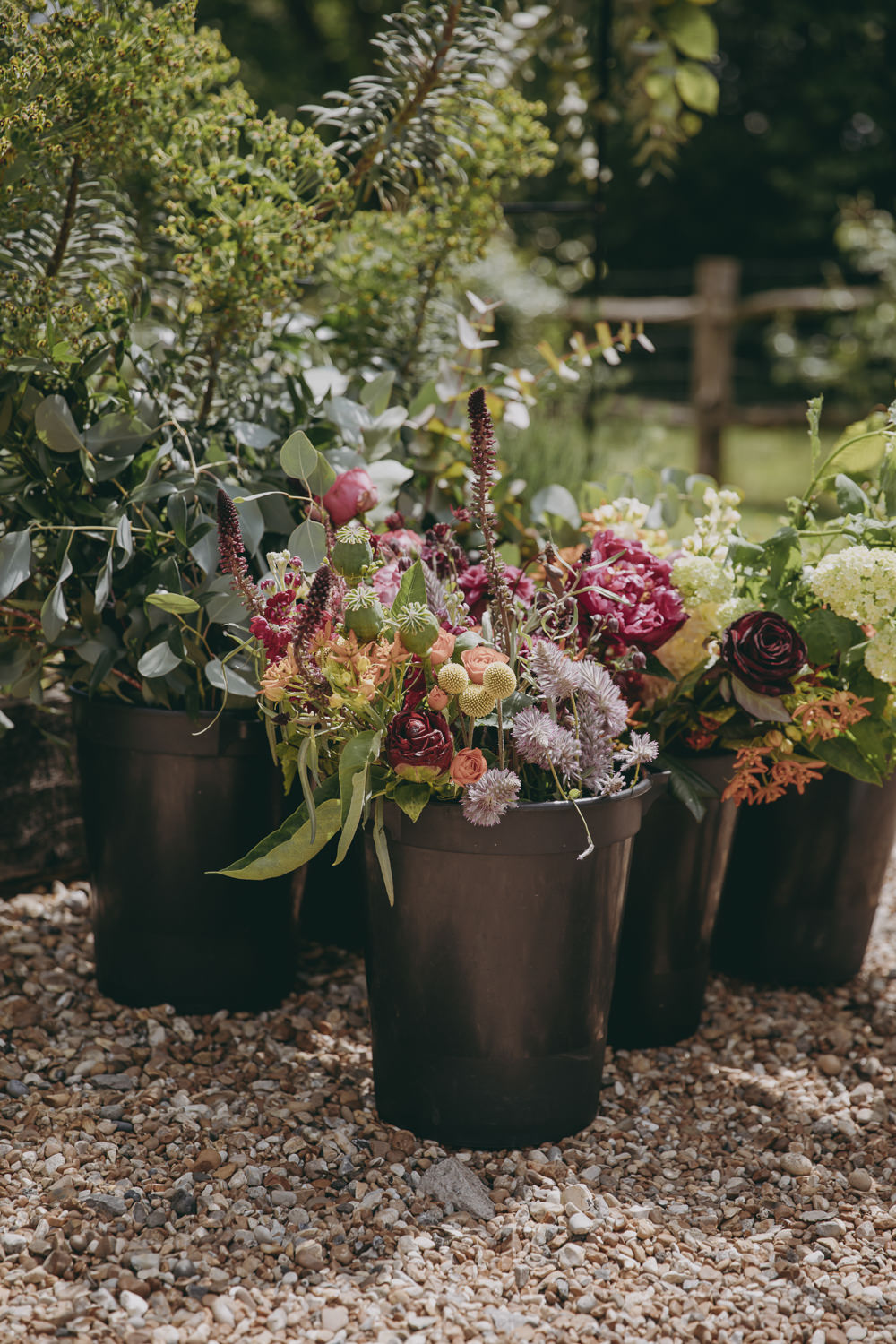 Buckets Flowers Kent Marquee Wedding Lily Bungay and Co
