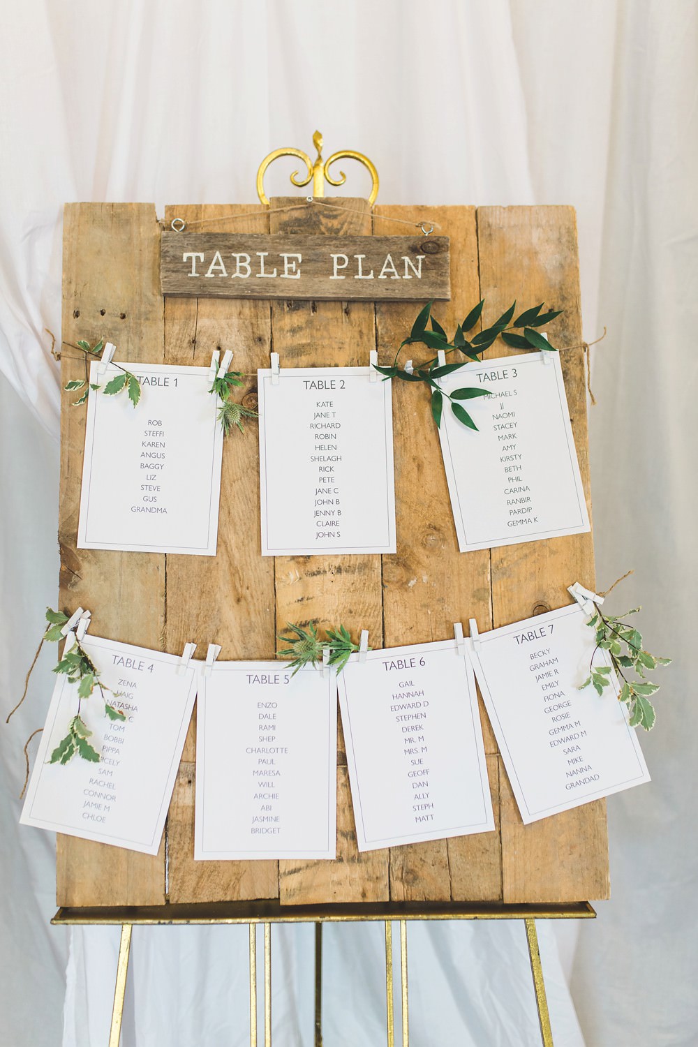 Wooden Seating Plan Table Chart Pegs Letchworth Wedding Milkbottle Photography