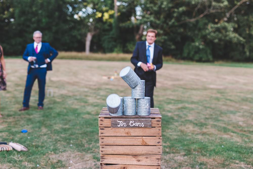Tin Can Game Letchworth Wedding Milkbottle Photography