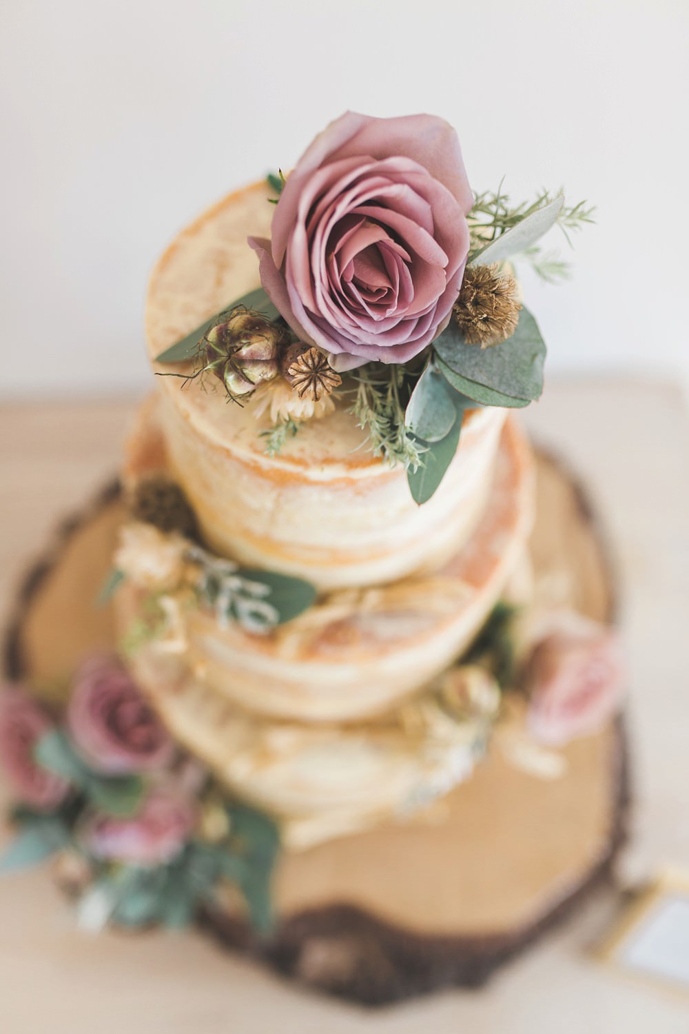 Semi Naked Cake Flowers Log Stand Letchworth Wedding Milkbottle Photography