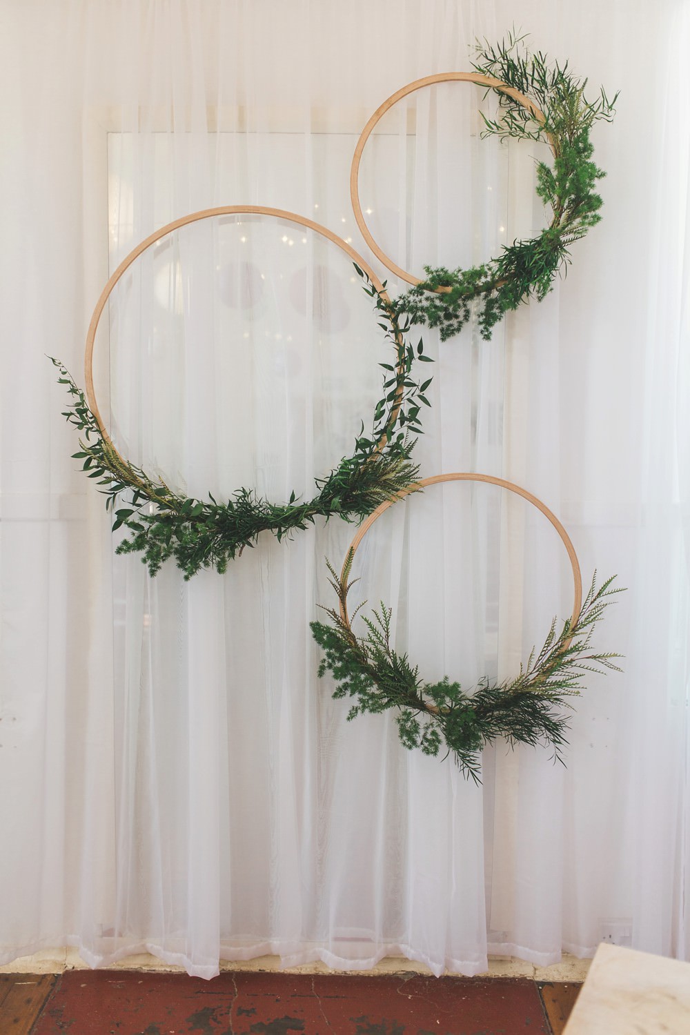 Hoop Backdrop Greenery Foliage Ceremony Aisle Letchworth Wedding Milkbottle Photography