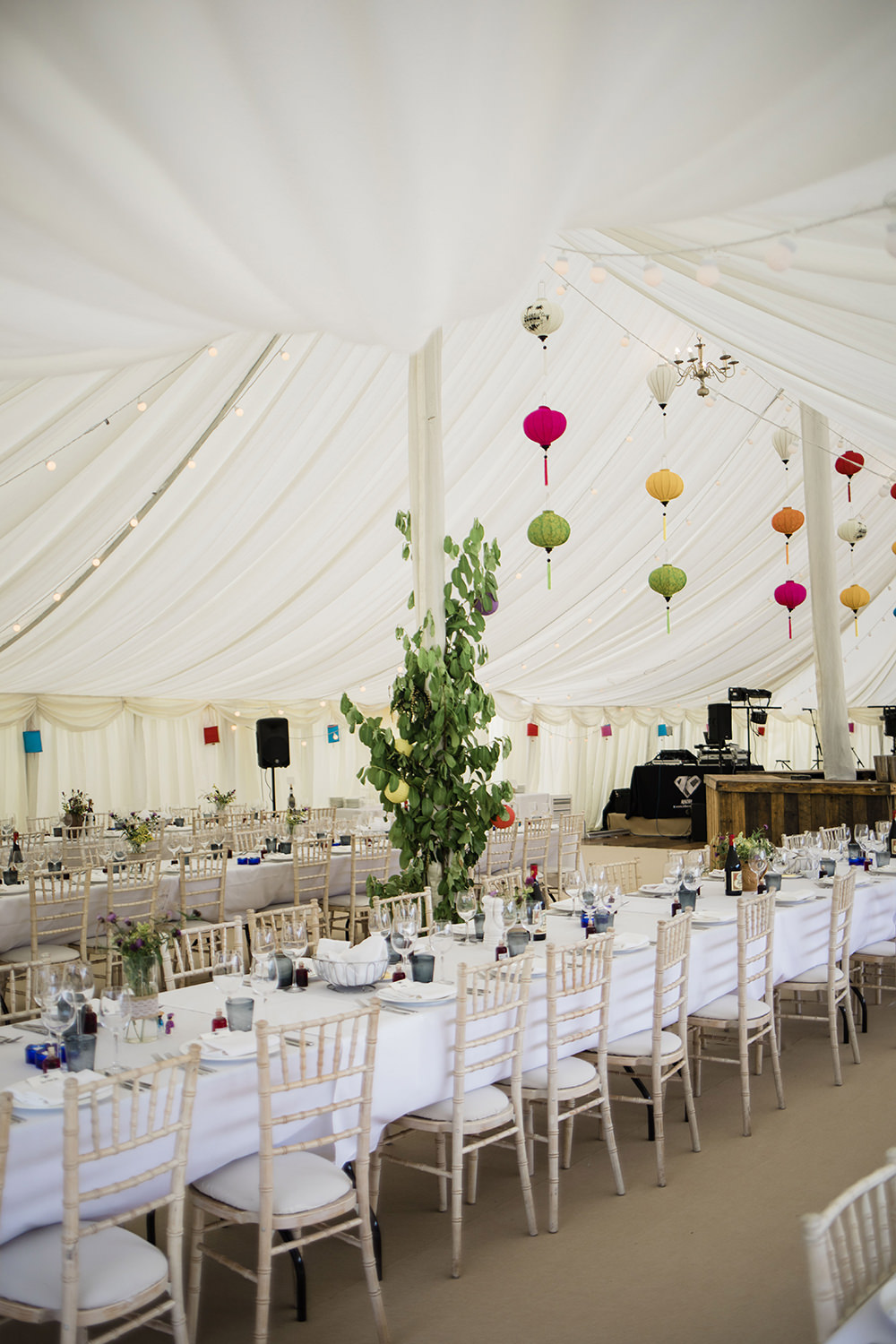 Vietnamese Lanterns Marquee Castle Wedding Rachael Fraser Photography