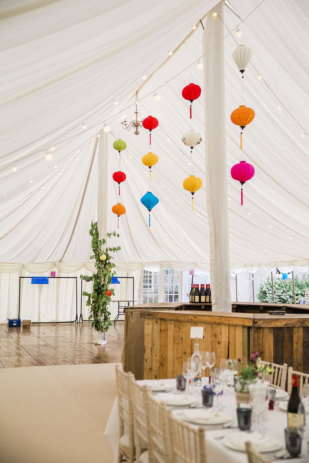 Vietnamese Lanterns Marquee Castle Wedding Rachael Fraser Photography