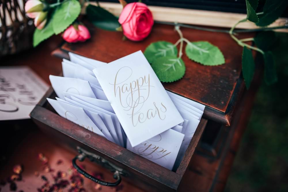 Tissues Ceremony Pink Red Wedding Three Flowers Photography