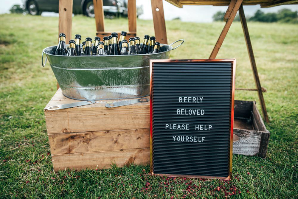 Drinks Bar Bath Peg Board Sign Signage Signs Pink Red Wedding Three Flowers Photography