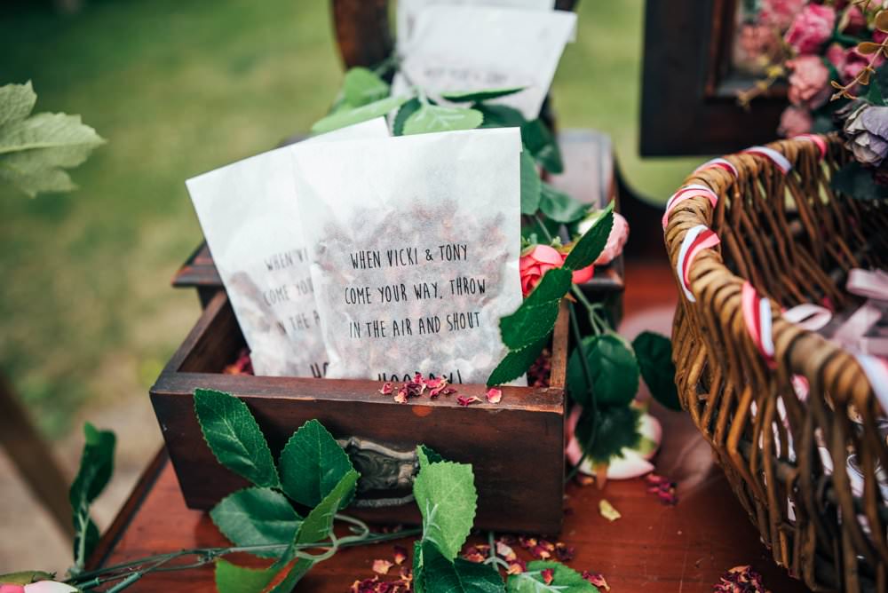 Confetti Envelopes Pink Red Wedding Three Flowers Photography