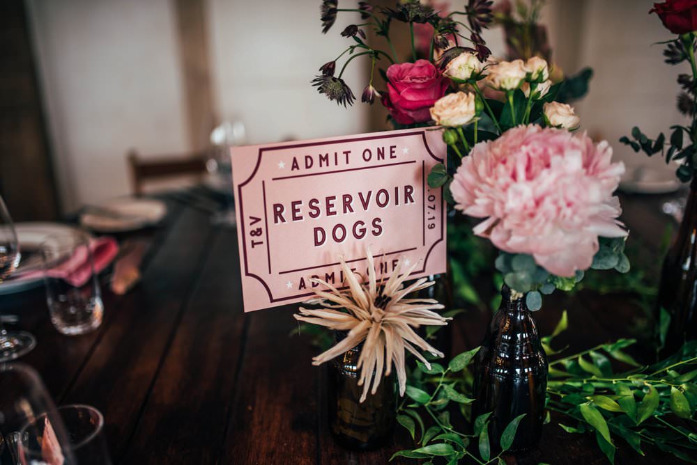 Bottle Flowers Centrepiece Decor Ticket Table Name Pink Red Wedding Three Flowers Photography