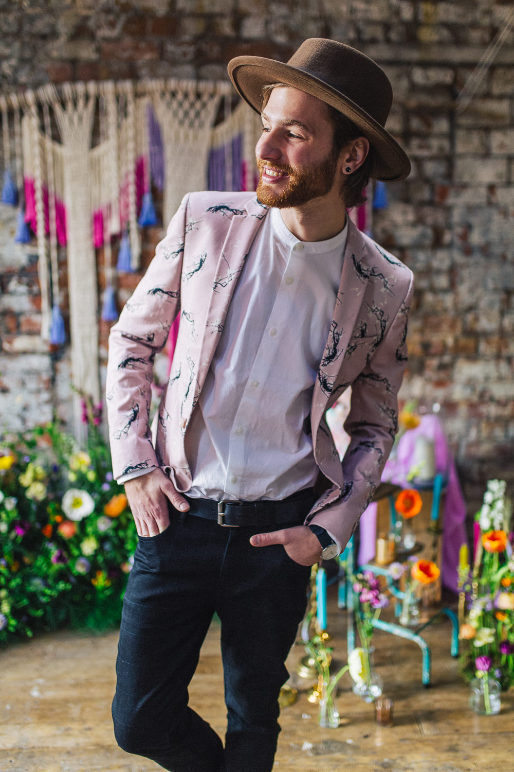 Groom Hat Fedora Playful Cool Wedding Ideas Sophie Lake Photography