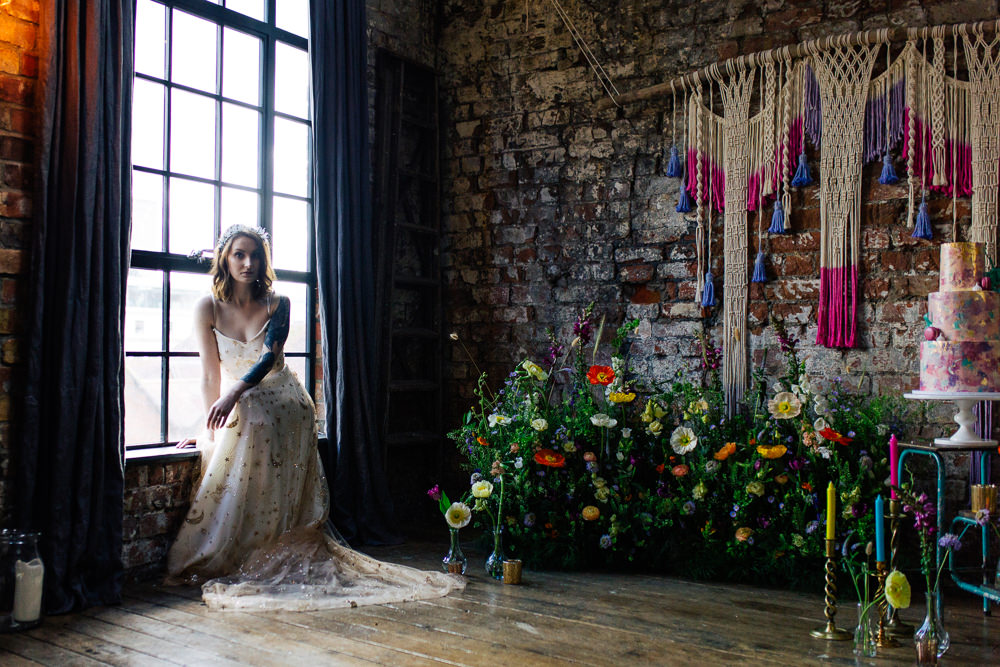 Meadow Flowers Meadowscape Arrangement Wild Colourful Poppy Poppies Playful Cool Wedding Ideas Sophie Lake Photography