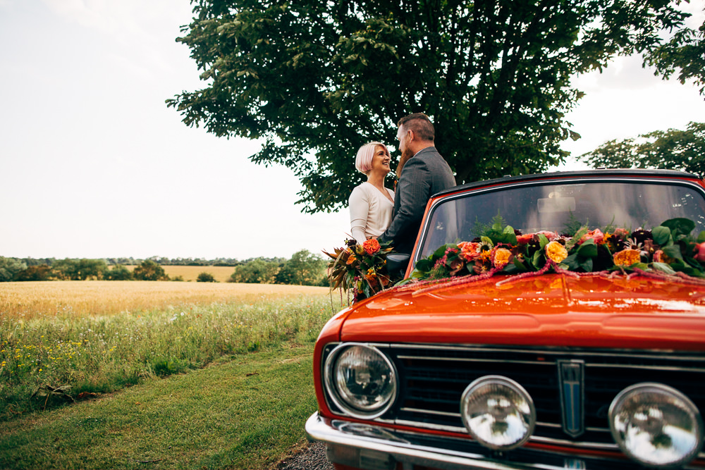 Mini Car Transport Retro Wedding Ideas Emily Little Wedding Photography