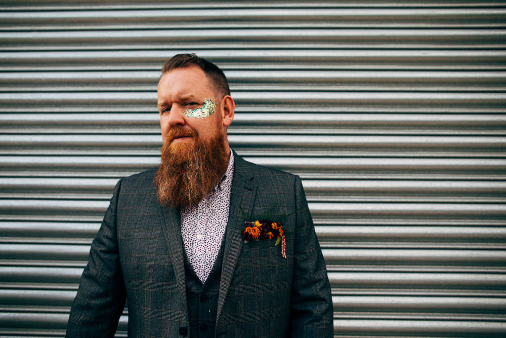 Glitter Make Up Groom Retro Wedding Ideas Emily Little Wedding Photography