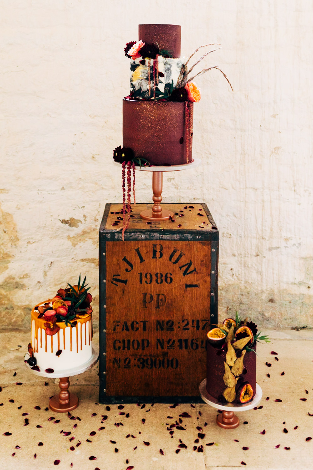 Cakes Cake Table Boxes Crates Wooden Retro Wedding Ideas Emily Little Wedding Photography