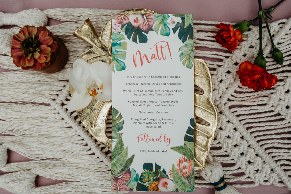Jungle Palm Leaf Stationery Invite Invitation Tropical Wedding Ideas When Charlie Met Hannah