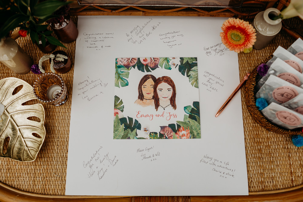 Jungle Palm Leaf Stationery Guest Book Sign Tropical Wedding Ideas When Charlie Met Hannah