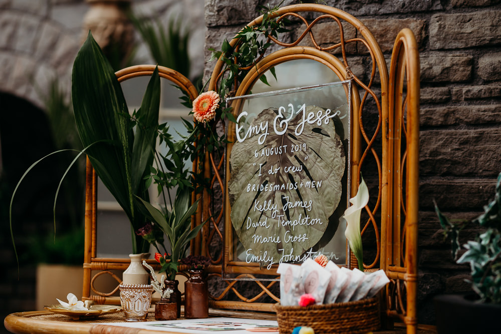 Mirror Calligraphy Sign Signs Signage Tropical Wedding Ideas When Charlie Met Hannah