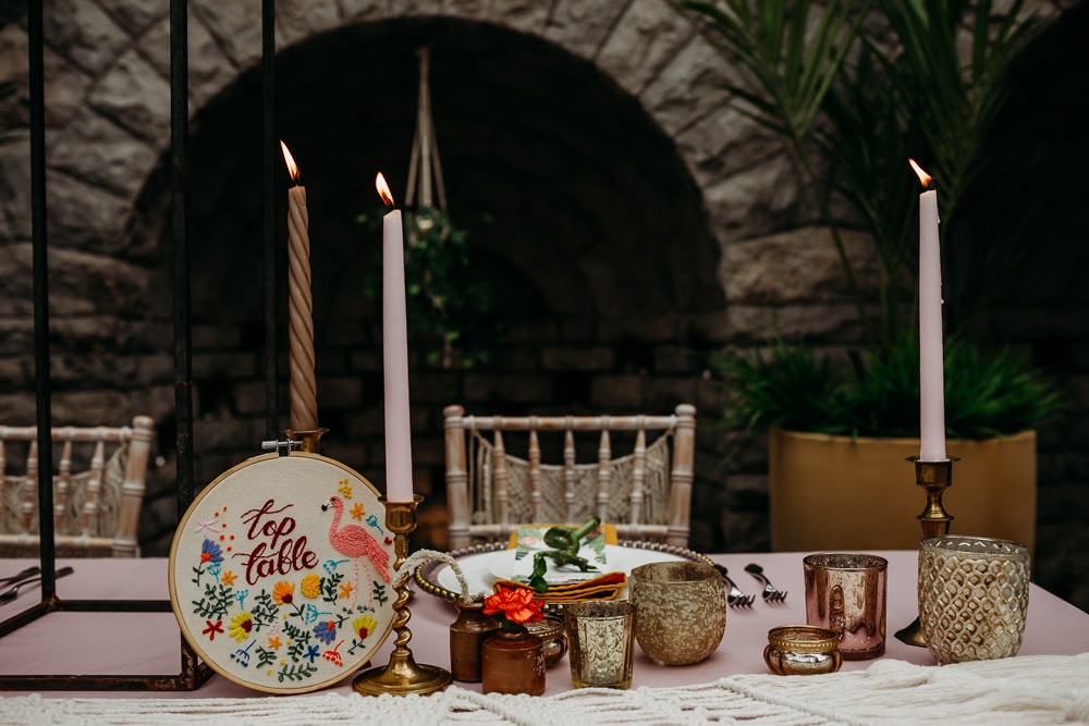 Table Decor Candles Embroidery Hoop Table Name Number Tropical Wedding Ideas When Charlie Met Hannah