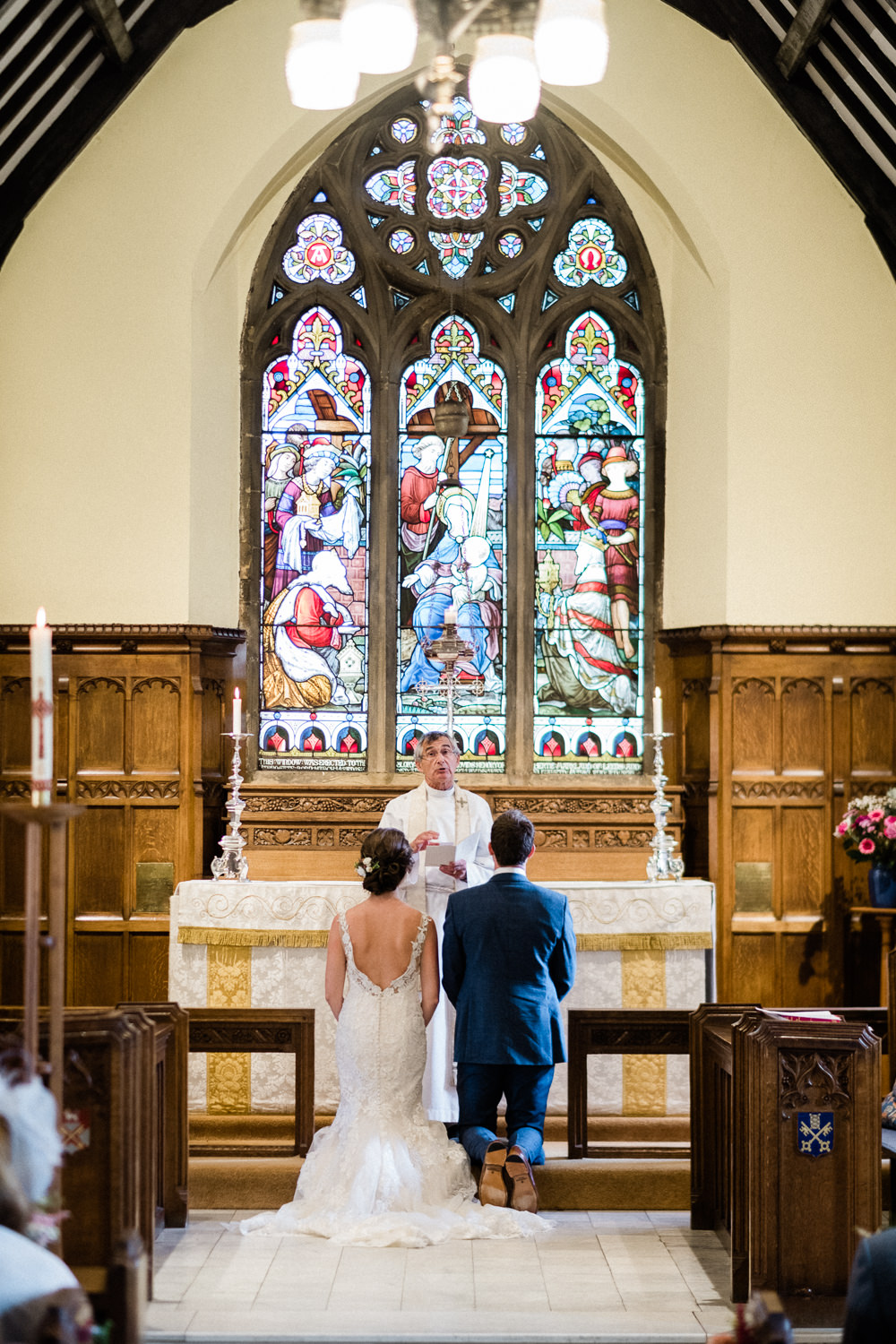 Bride Bridal Low V Neck Back Gown Dress Utopia Broughton Hall Wedding Christopher Thomas Photography