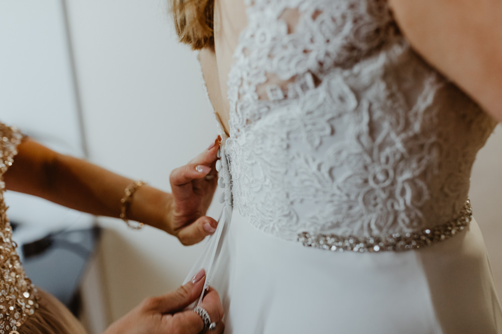 Dress Gown Bride Bridal Lace Straps Train Veil 92 Burton Road Wedding Stevie Jay Photography