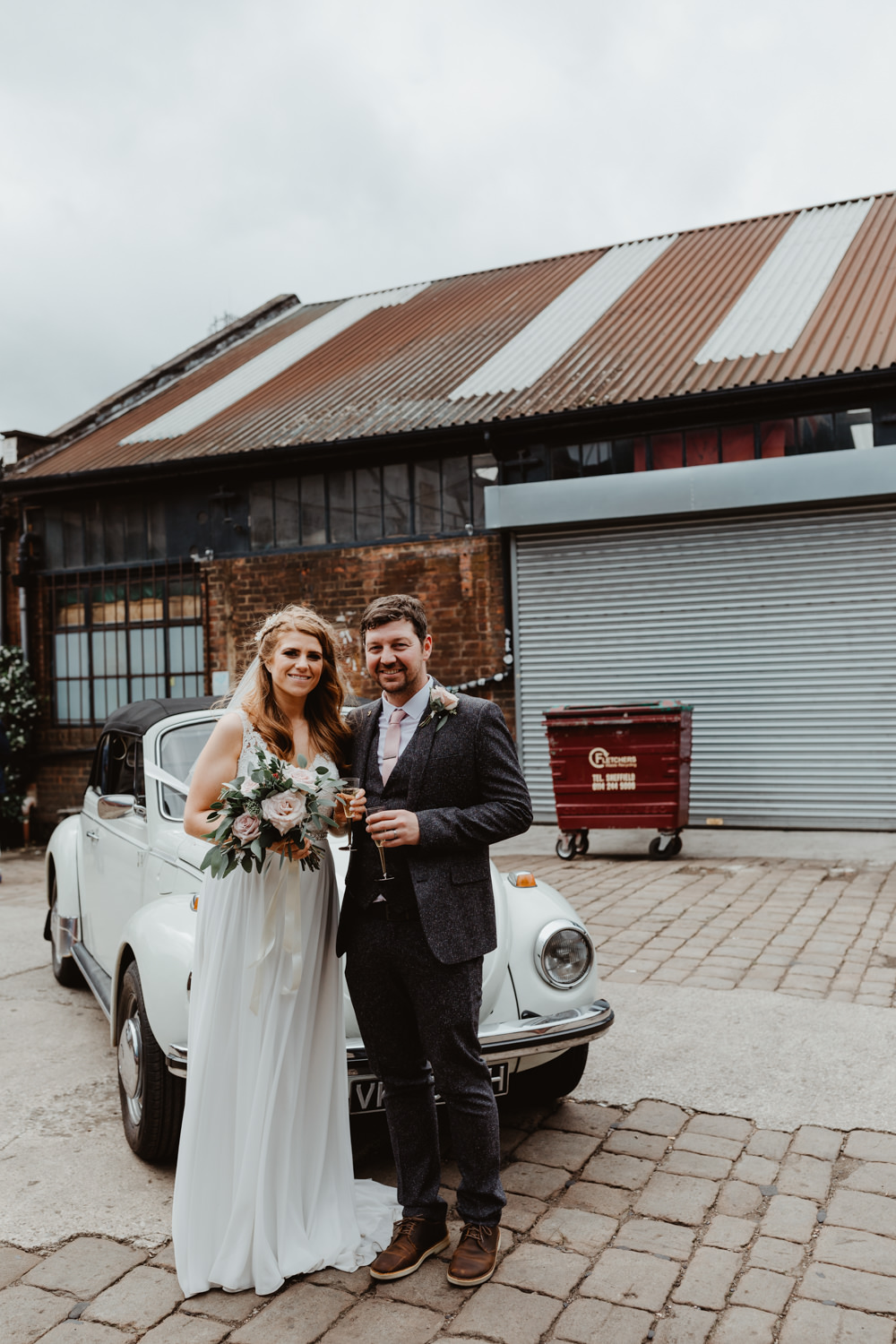 VW Beetle Transport Car 92 Burton Road Wedding Stevie Jay Photography
