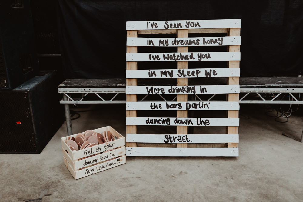 Painted Wooden Pallet Sign Signage Signs 92 Burton Road Wedding Stevie Jay Photography