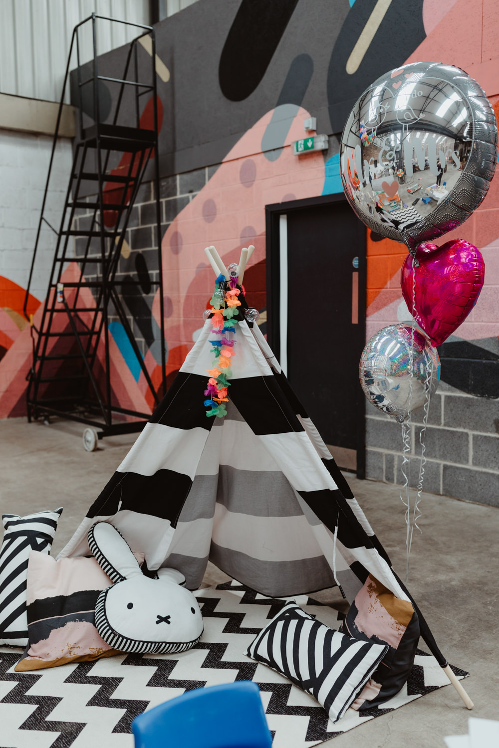 Kids Childrens Area Tipi Tent 92 Burton Road Wedding Stevie Jay Photography