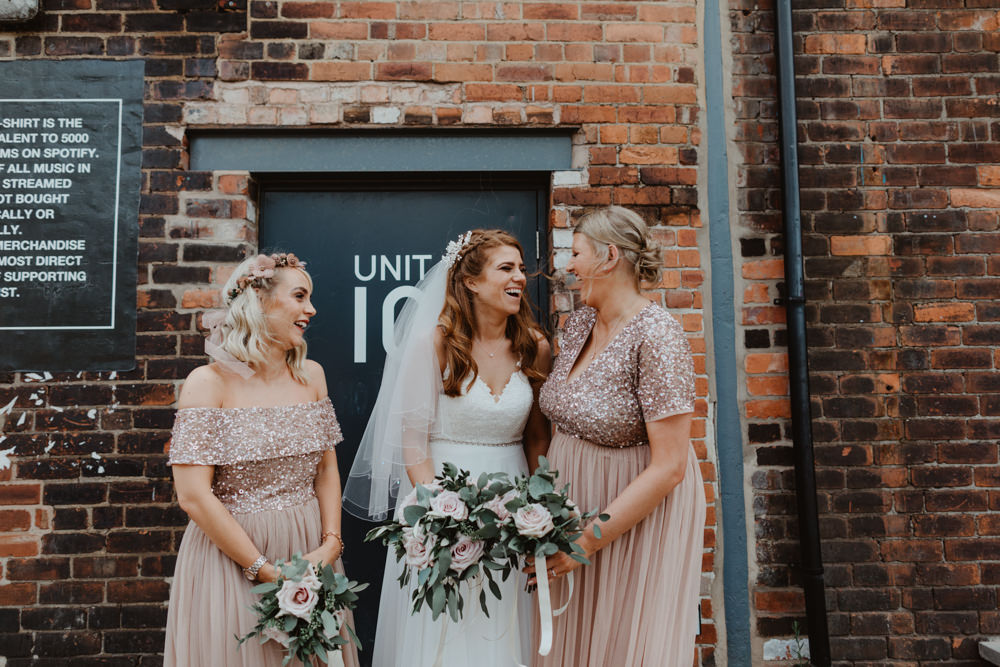 Bridesmaids Bridesmaid Dress Dresses Pink Sequin 92 Burton Road Wedding Stevie Jay Photography
