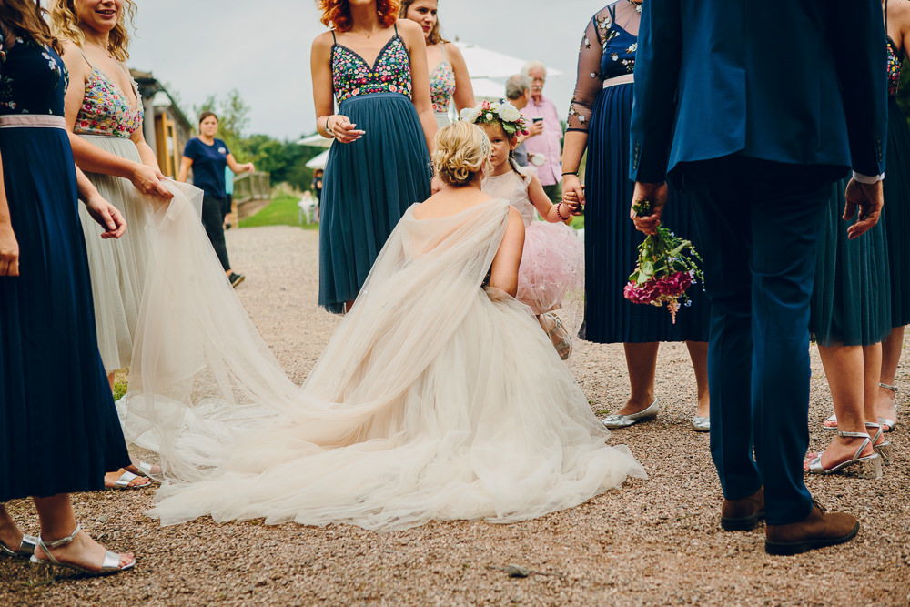 Dress Gown Bride Bridal Star Veil Glitter Tulle Princess Cape Alderford Lake Wedding Amy B Photography