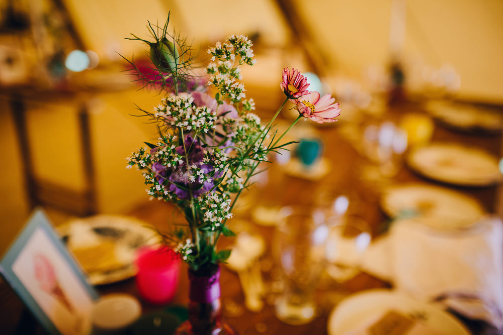 Bottle Flowers Decor Alderford Lake Wedding Amy B Photography