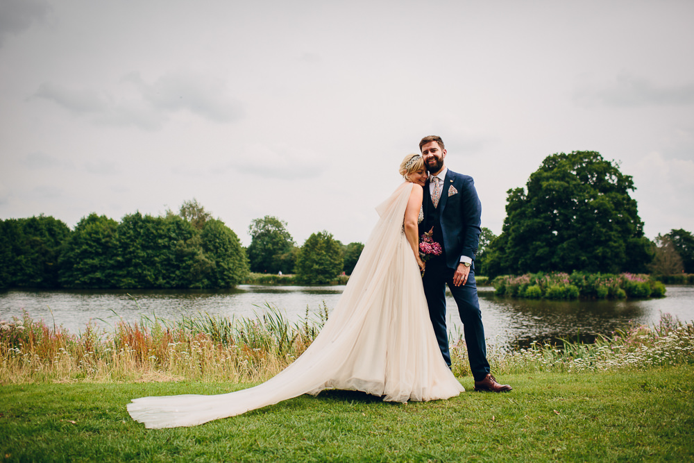 Dress Gown Bride Bridal Star Veil Glitter Tulle Princess Cape Alderford Lake Wedding Amy B Photography