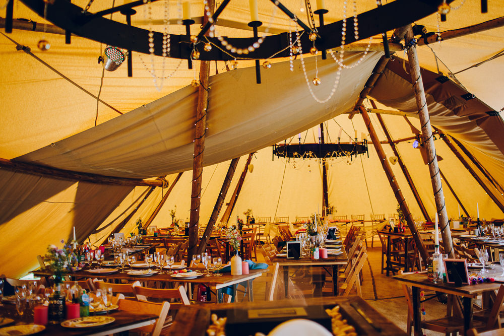 Tipi Decor Garlands Alderford Lake Wedding Amy B Photography