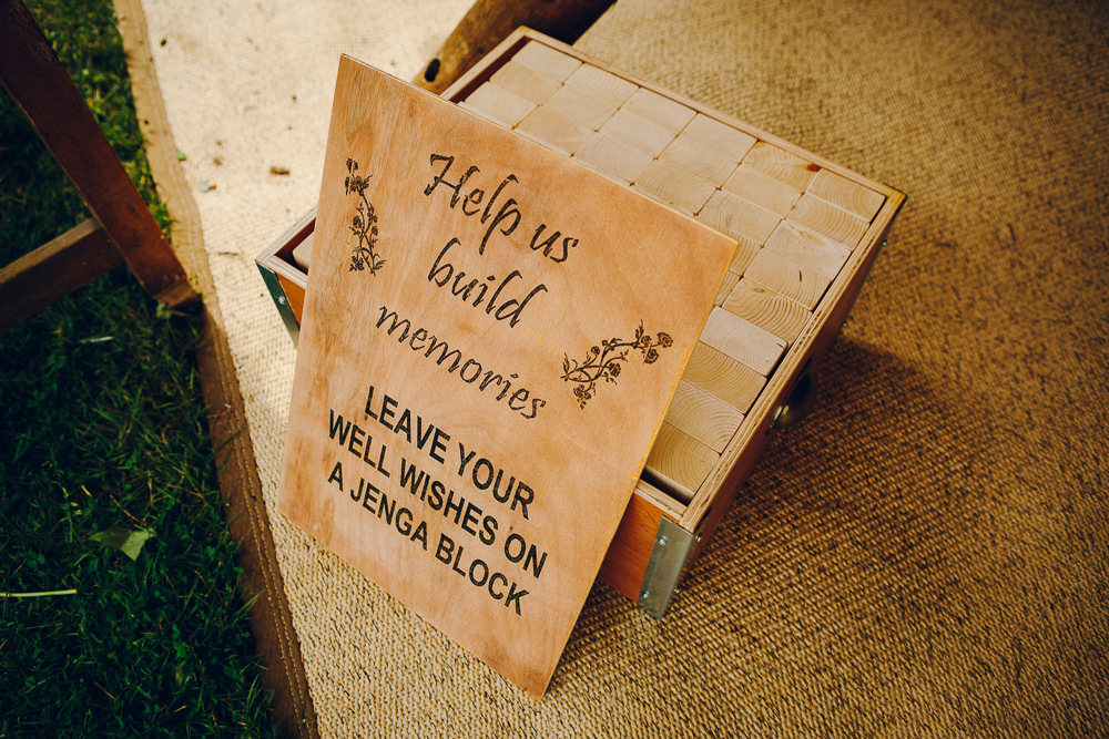 Jenga Guest Book Alderford Lake Wedding Amy B Photography